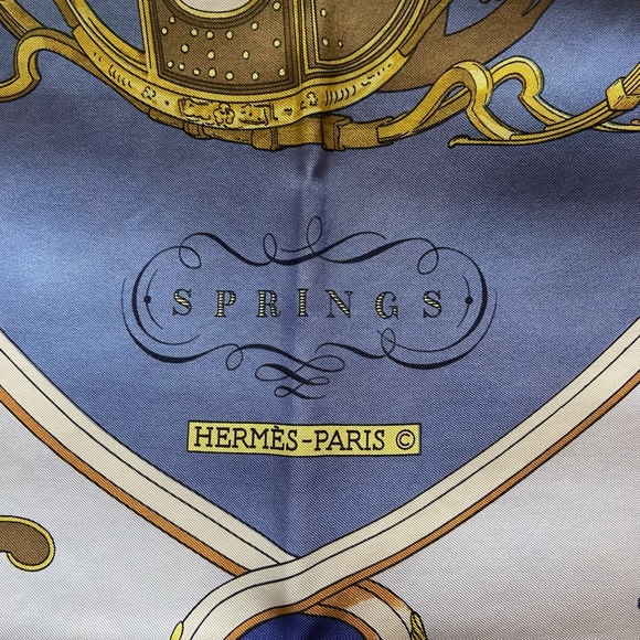 HERMÈS “SPRINGS” SCARF AUTHENTIC - Picture 4 of 12
